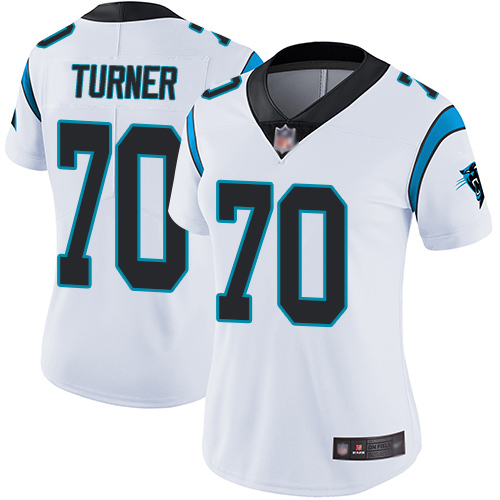 Carolina Panthers Limited White Women Trai Turner Road Jersey NFL Football 70 Vapor Untouchable